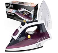 Adler AD 5022 Iron Steel Soleplate 2200 W Crimson, Multicolour