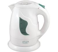 Adler Electric Kettle Made of Plastic with Capacity of 1 Liter and 850 W Power AD 08w, White