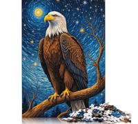 Adler-Sternennacht-Puzzle für Erwachsene und Jugendliche, 1000 Teile, Puzzle für Erwachsene, nachhaltige Puzzlespiele, Weihnachtsgeschenke, 1000 Teile (38 x 26 cm)