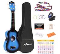 ADM Hawaiian Ukulele for Beginners Wooden Ukulele Set for Children Adults Students Beginners Professional Ukulele Set with Teaching Bag Tuner