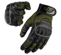 ADM Ladies Cow Hide Leather Full Finger lightweight Summer Motorbike Driving Climbing Hiking Riding Racing Sports Gloves for Ladies in 4 elegant colors 9001 LDY (9001 Commando Green LDY, XS)