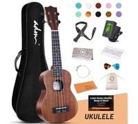 ADM Ukulele for Beginners, Hawaiian Ukulele, Ukulele Set for Children, Adults, Students, Beginners, Professionals, Ukulele Pack with Free Lessons, Bag Belt