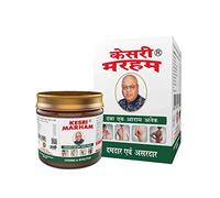 Admart Kesri Marham Massage Rub Made with Natural and Ayurvedic Formulation with Strong Smell (Large Size) 100gm Non- Sticky, Fast Absorption in Orange Colour (Pack of 1)