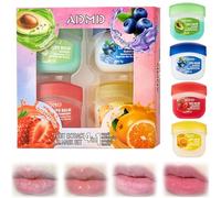 Admd Fruity Lip Balm Set,8Pcs Fruit Flavored Lip Care Set,Mini Colorless Lipsticks,Moisturizing Masks, Long-lasting Nourishing Smooth Soft, Hydrated Lips Overnight (4Pcs)