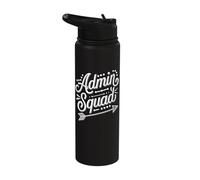 Admin Squad Office Secretary Office Worker Stainless Steel Insulated Water Bottle