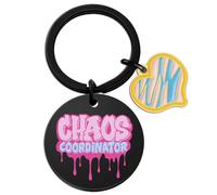 Administrative Professional Day Gifts Chaos Coordinator Gifts for Women Cool Keychain for Coworkers Thank You Gift for Employee Appreciation Gift for Women, Black, S