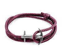 Admiral Anchor Silver and Rope Bracelet ANCHOR & CREW Purple One Size