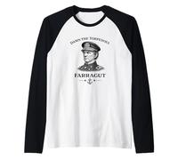 Admiral Farragut Damn the Torpedoes Civil War Raglan Baseball Tee