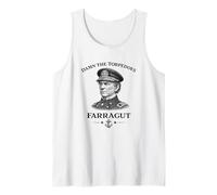 Admiral Farragut Damn the Torpedoes Civil War Tank Top