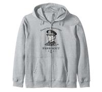 Admiral Farragut Damn the Torpedoes Civil War Zip Hoodie