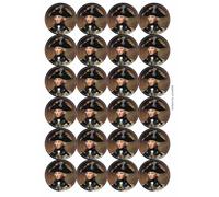 Admiral Horatio Nelson Circular Matt Paper Stickers A4 Sheet of 24 (Each Sticker is 45mm Diameter)