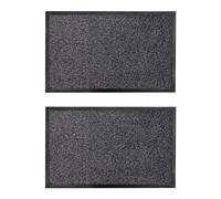 Admiral M/Fibre Mat Set of 2 - Charcoal JVL Charcoal 50cm x 80cm