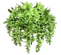 Admired By Nature Artificial Wisteria Long Hanging Bush Flowers - 15 Stems For Home, Wedding, Restaurant and Office Decoration Arrangement, Kiwi