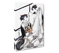 Admiring a Kimono by Isoda Koryusai Painting Canvas Print | Gallery Wrapped 30mm Frame Wall Art | 30x20 inches | Ready to Hang | Contemporary Picture | Living Room Bedroom Lounge Office