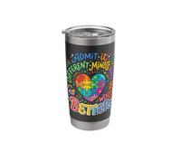 Admit It Different Minds Make The World Better Autism Aware Stainless Steel Insulated Tumbler