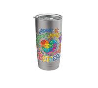 Admit It Different Minds Make The World Better Autism Aware Stainless Steel Insulated Tumbler