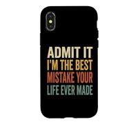 Admit It Im The Best Mistake Funny Retro Couples Quote Case for iPhone X/XS