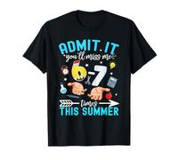 Admit It You'll Miss Me 6-7 Summer Teacher Happy Last Day T-Shirt