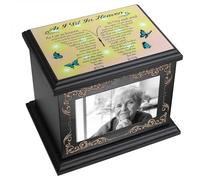 ADMLC Cremation Urns for Human Ashes Adult Male or Female, Funeral Memorial Urns for Ashes with Photo Frame, Wooden Urns Box and Casket for Men Women, Burial Urn for Adults Up to 200 IBS