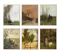 Admmixoo Anton Mauve Master Painter Wall Art Decor Classical Oil Painting Canvas Prints Wall Art Exhibition Posters Famous Artist Decor Room Aesthetic Gallery Wall Decor (8"x10" UNFRAMED, Style B)