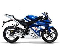 ADMOTO ABS plastic Motorcycle Injection Pre-Drilled Hole Cowl Fairings Bodywork Kit Complete Set For YZF-R125 (B (White+Blue), 2008-2013)