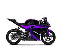 ADMOTO ABS plastic Motorcycle Injection Pre-Drilled Hole Cowl Fairings Bodywork Kit Complete Set For Yamaha R125 2008-2013/2014-2018 (C Dark purple, 2014-2018)