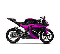 ADMOTO ABS plastic Motorcycle Injection Pre-Drilled Hole Cowl Fairings Bodywork Kit Complete Set For Yamaha R125 2008-2013/2014-2018 (B Pink, 2014-2018)