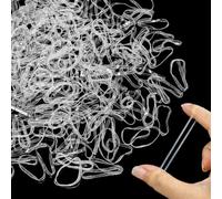 Admygo 1000 Pcs Clear Mini Elastic Hair Rings, Strong Hold Thin Stretch Hair Circles for Girls Braids, Daily School, Dance & Party Hairstyling, Suitable for All Hair Types