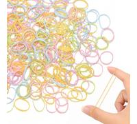 Admygo 1000 Pcs Light Macaron Color Mini Elastic Hair Rings, Strong Hold Thin Stretch Hair Circles for Girls Braids, Daily School, Dance & Party Hairstyling, Suitable for All Hair Types