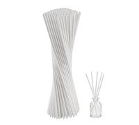 Admygo 100pcs Reed Diffuser Sticks, 7.8 Inch Rattan Wood Sticks, Diffuser Refills, Thick Room Diffuser Sticks for Essential Oil, Fibre Reeds for Diffusers, Replacements for Home, Office (White)