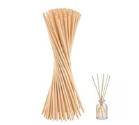 Admygo 100pcs Reed Diffuser Sticks, 7.8 Inch Rattan Wood Sticks, Diffuser Refills, Thick Room Diffuser Sticks for Essential Oil, Fibre Reeds for Diffusers, Replacements for Home, Office (Natural)