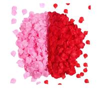 Admygo 1200PCS Red & Pink Rose Petals, Artificial Romantic Flower Petals for Bedroom, Wedding, Proposal, Anniversary, Birthday & Valentine’s Day Decorations, Waterproof