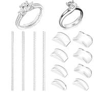 Admygo 12PCS Ring Size Adjuster Set, Invisible TPU Guard & Sizer Pads + Spiral Tightener for Loose Bands, Clear Resizer for Men Women, Fit Wedding Engagement Jewellery