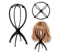 Admygo 2 Pack Detachable Wig Stand, Portable Wig Holder Rack, Breathable Wig Drying Display Stand, Suitable for Long & Short Wigs, for Home Travel Cosplay