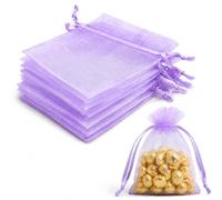 Admygo 20 PCS Light Purple Organza Gift Bags, 10×15cm Sheer Mesh Jewelry Pouches, Mini Candy Gift Bags for Wedding, Birthday, Christmas, Halloween, Valentine’s Day, Easter Party Decor Supplies