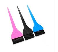 Admygo 3 Pack Hair Dye Brush Set, Professional Tint Brush Hairdressing Tools with Tail Comb, Nylon Bristles Applicator for Salon & Home DIY, Tinting, Highlighting & Root Touch-Up (Blue Pink Black)