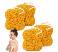 Admygo 4 Pcs Bath Sponge Shower Exfoliating Body Sponge Soft Honeycomb Sponges with Hanging Rope for Bath, Sensitive Skin, Adults and Kids Use