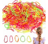Admygo 500 Pcs Fluorescent Color Mini Elastic Hair Rings, Strong Hold Thin Stretch Hair Circles for Girls Braids, Daily School, Dance & Party Hairstyling, Suitable for All Hair Types