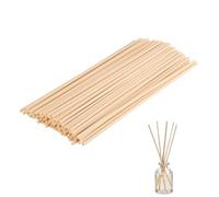 Admygo 50pcs Reed Diffuser Sticks, 7.8 Inch Rattan Wood Sticks, Diffuser Refills, Thick Room Diffuser Sticks for Essential Oil, Fibre Reeds for Diffusers, Replacements for Home, Office (Natural)
