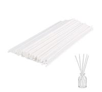 Admygo 50pcs Reed Diffuser Sticks, 7.8 Inch Rattan Wood Sticks, Diffuser Refills, Thick Room Diffuser Sticks for Essential Oil, Fibre Reeds for Diffusers, Replacements for Home, Office (White)