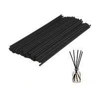 Admygo 50pcs Reed Diffuser Sticks, 7.8 Inch Rattan Wood Sticks, Diffuser Refills, Thick Room Diffuser Sticks for Essential Oil, Fibre Reeds for Diffusers, Replacements for Home, Office (Black)