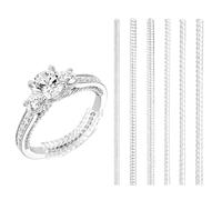 Admygo 6PCS Ring Size Adjuster, Invisible TPU Spiral Sizer & Tightener, Adjustable Guard for Loose Bands 1-8mm, Fit Wedding Engagement Jewellery