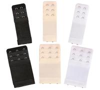 Admygo Bra Extenders 3 Hooks & 2 Hooks UK, Comfortable Soft Women's Bra Extenders, Skin/White/Black (Pack of 6)