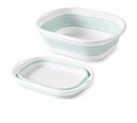 Admygo Collapsible Washing Up Bowl 5L, Portable Foldable Silicone Hand Wash Basin, Space Saving Camping Sink for Travel, Kitchen, Home (Blue, Medium)