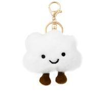 Admygo Cute Cloud Plush Keychain for Women - Soft Bag Charm Keyring, Cute Keychain with Anti-Lost Lanyard, Fluffy Backpack Purse Wallet Car Accessory