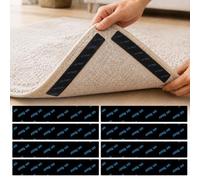Admygo Rug Gripper 8 Pcs-Anti Slip Rug Underlay Stickers, Grippers Laminate, Carpet Grippers, Rug Grips, Washable & Reusable Carpet Grippers Rug for Wooden, Marble Floors