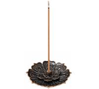 Admygo Small Lotus Incense Holder, Chinese 8-Hole Incense Stick Holder, Retro Bronze Alloy Incense Burner for Home Tea Room Buddha Hall, 5.6×0.85cm Incense Holders