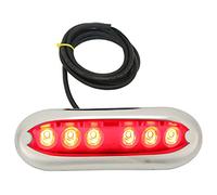 ADMYTHGB 12V to 24V Boat Underwater Light, Marine LED Underwater Light, 6 Bright LED Lamp Beads IP68 with 316 Stainless Steel Ring for Yachts Motorboats Ships (RGB)