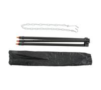 ADMYTHGB Camping Tripod Regulable Height Fire Cooking Tripod, Outdoor Camp Cooking Stand with Protective Foot Cover, Plug in Chain Design for Hanging Pots over Open Flame