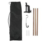 ADMYTHGB Folding Lamp Pole Walnut Lantern Stand, Portable Lightweight Camping Accessory, Adjustable Height with Storage Bag, Detachable 3 - Section Design for Camping Picnic Fishing Barbecu